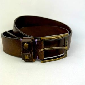 Ted Baker brown Italian leather belt - 34”